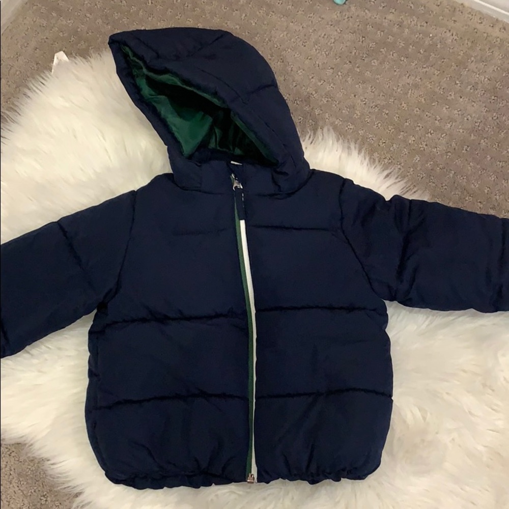Blue puffy jacket